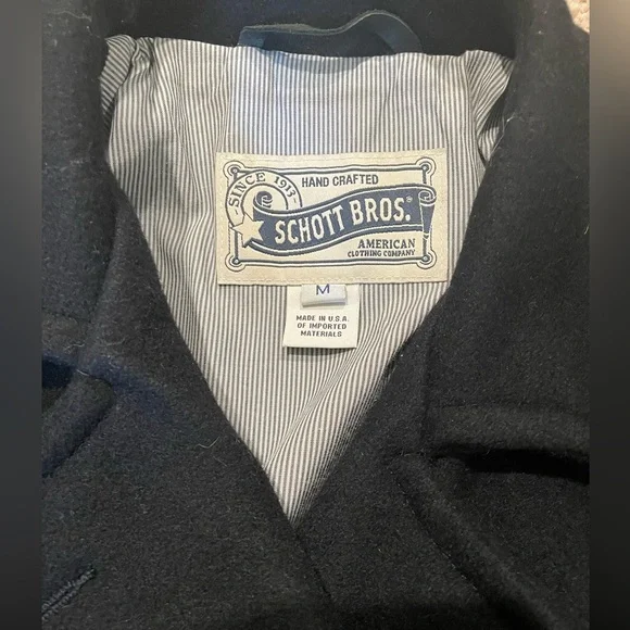Schott Slim Fit Peacoat